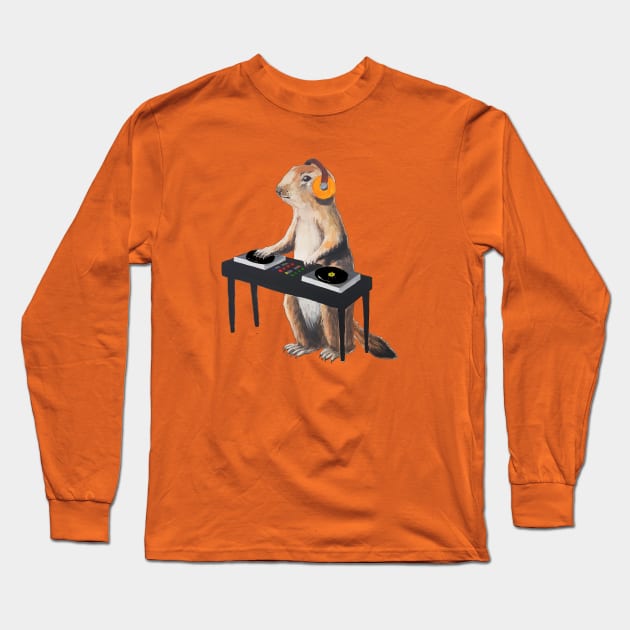 Prairie Dog DJ Long Sleeve T-Shirt by EmilyBickell
